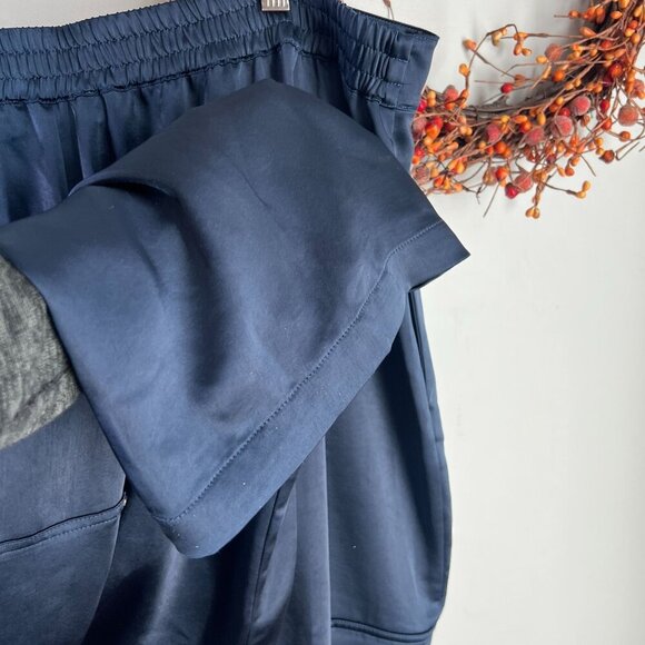 Michael Michael Kors Plus Size 2X Satin Cargo Pants - Midnight Blue - Picture 7 of 12